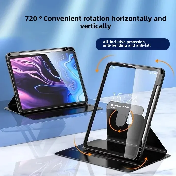 

Чехол для планшета New IPad A16 11-го/10-го поколения 9/8/7-го 10,2 Pro 11 M4 Air 11 13 M3 M2 2025 Mini 7 6 5 4 360 Вращающийся чехол с защитой от изгиба