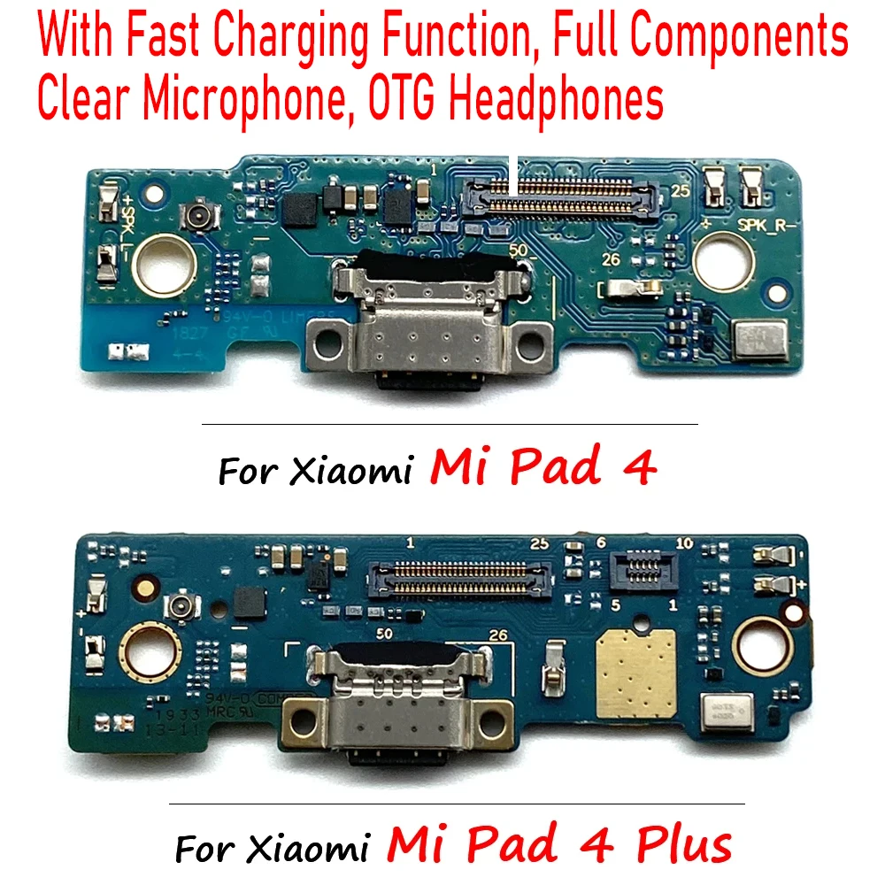 NEW Tested Repair USB Charging Port Connector Socket Board Flex Cable With Microphone Mic For Xiaomi Mi Pad 4 Plus Pad4