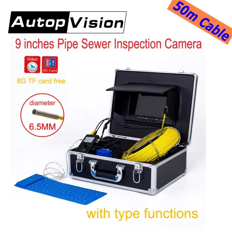 WP91 50M Cable Video Snake Endoscope Borescope underwater mini Camera 9