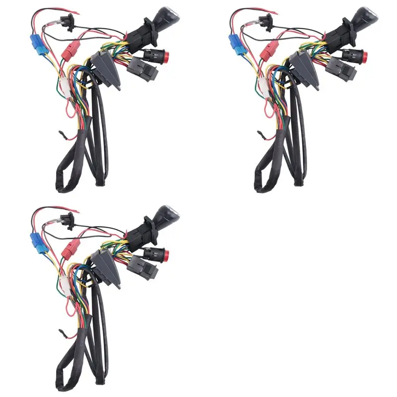 BEDW-3X Children Electric Car DIY Modified Wires And Switch Kit, Kids Electric Car 4WD Ride On Accessories Single Line