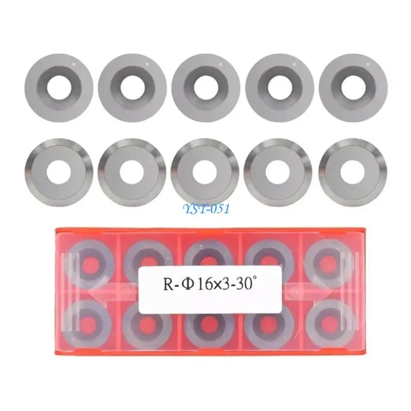 E15A 10pcs Turning Inserts Cutters Replacement of Round Square Woodturning Tool Practical Insert Cutters Accessory