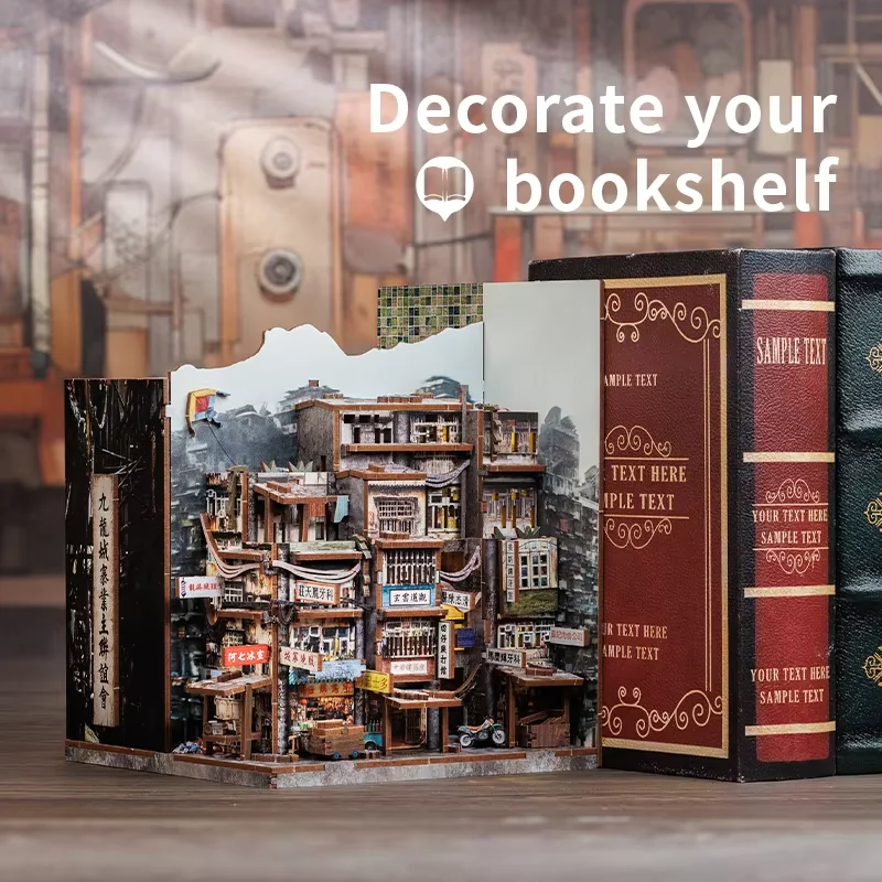 

CUTEBEE 3D книжные полки DIY кукольный домик со светодиодной подсветкой 3D модель головоломки здание деревянная книжная полка книжная игрушка подарок на день рождения для взрослых