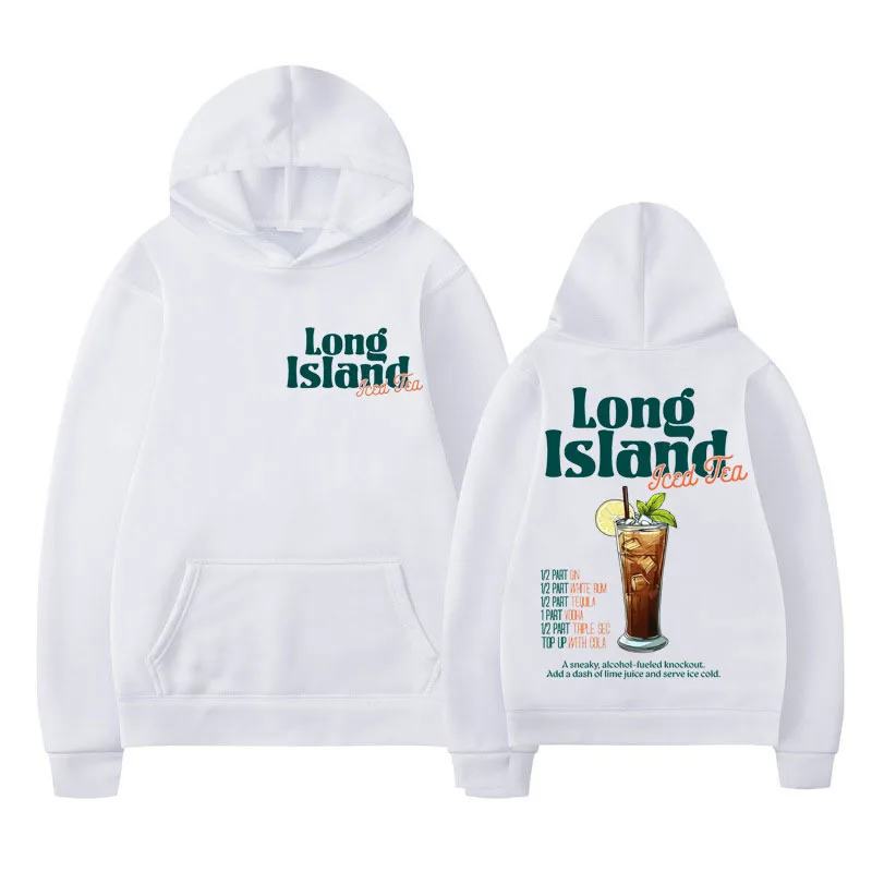 

Funny Long Lsland Iced Tea Cocktail Art Aesthetic Graphic Hoodies Men's Women's Fashion Vintage Harajuku Sweatshirts Pullover