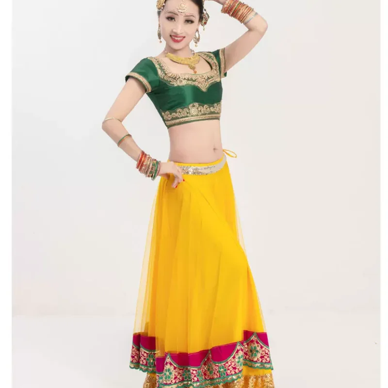 Indian Handcrafted Crystal Embroidered Lhamma Top with a Delicate High Collar