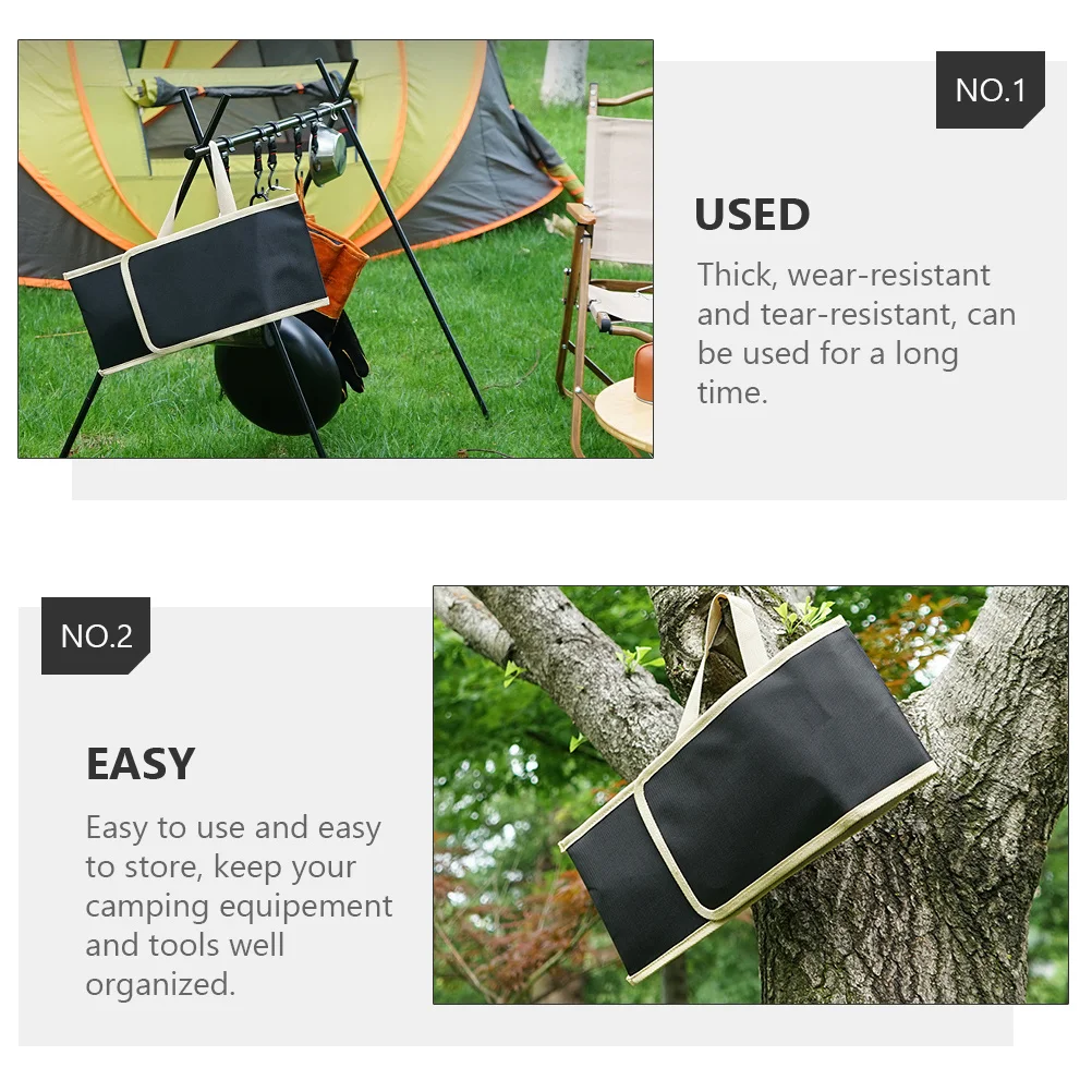 

1Pcs Outdoor Camping Bag Heavy Duty Tent Peg Storage Pouch with Handle for Stakes Hammers Ropes Carabiners Easy Carry Travel