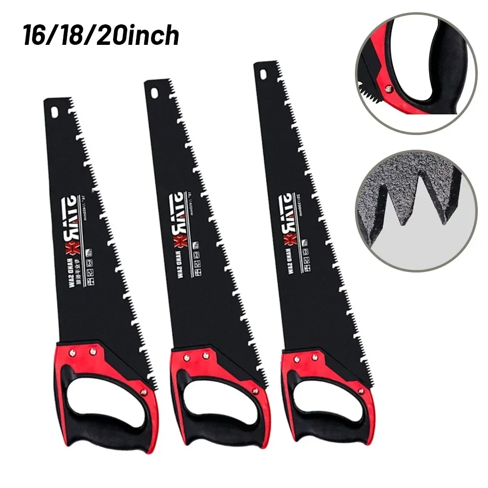 NEW 16/18 Inch Hand Saw Timber Saw Heavy Duty Extra Long Blade Saw For Garden Tenon Wood Bamboo Plastic Cutting Woodworking Tool