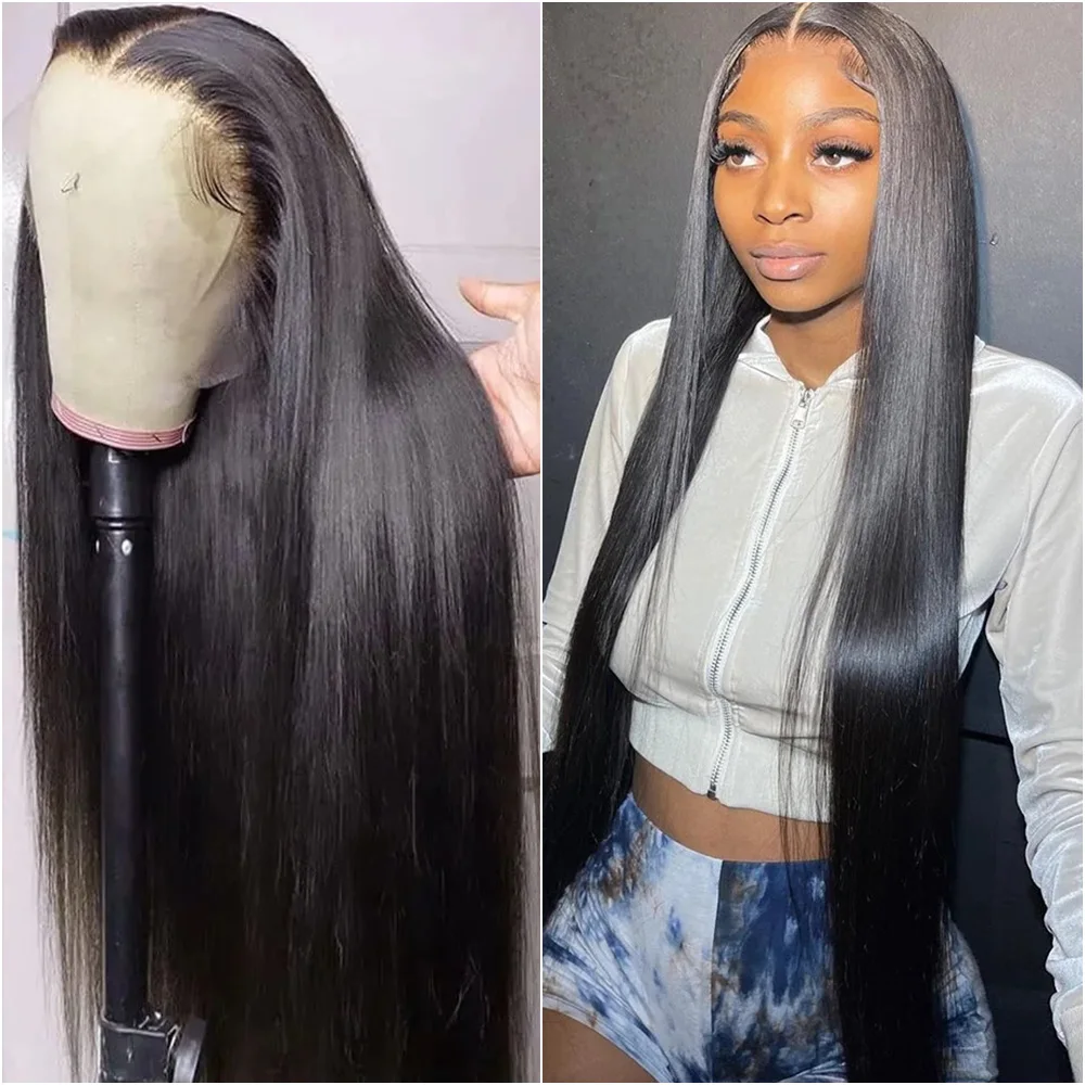 

Парик из бразильских натуральных волос 13x6 Bone Straight HD Lace Front Wig, предварительно прорезанный, 40 дюймов, плотность 200%, 7x6 360 Full Lace Frontal, для женщин