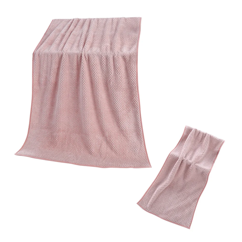 

Thickened Coral Towel Set Absorbent Bath Pink Decor Child Thicken Shower Towel Gift Soft Comfortable Unisex Eco Friendly