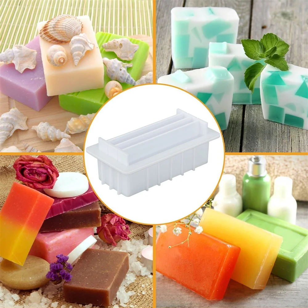 42oz Silicone Soap Mold with 5 Acrylic Dividers with Honeycomb&rose&bee Silicone Mat Mold DIY Handmade Soap Resin Crafts Tool view 3