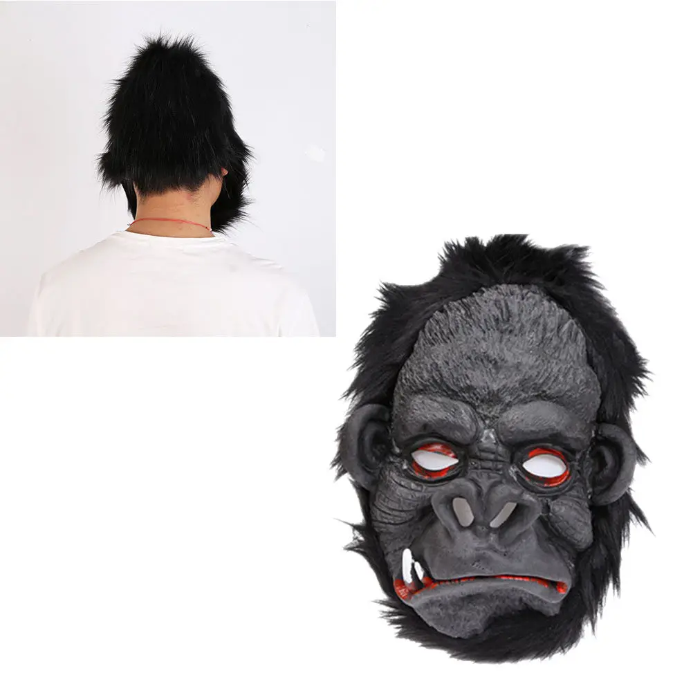

Маска-костюм в форме орангутанга для карнавала, Хэллоуина, вечеринок, сценических выступлений, аксессуар для взрослых и детей, легкая и удобная