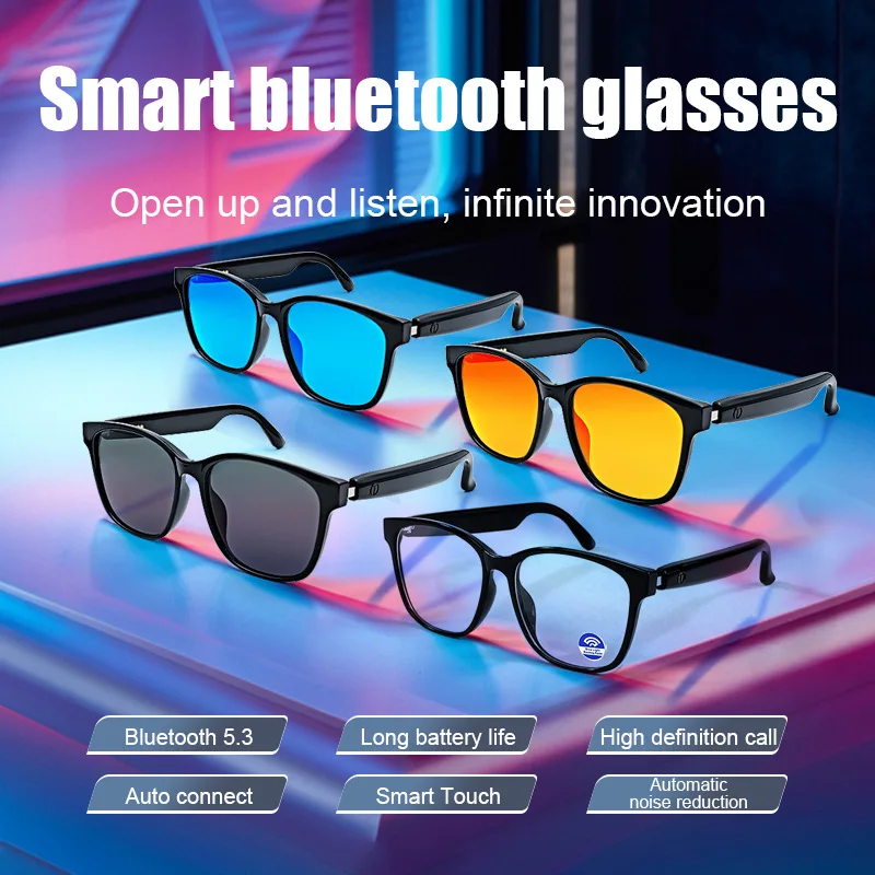 

new type AI smart translation wireless Bluetooth call glasses Anti blue light and sunglasses Men's and women's outdoorsunglasses