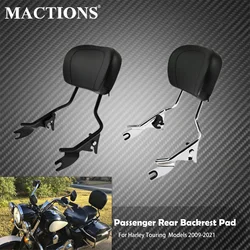 Motorcycle Passenger Rear Backrest Pad Detachable Sissy Bar For Harley Touring Electra Street Glide Road King FLTRX 2009-2025