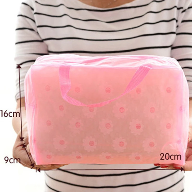 PVC Transparent Cosmetic Bag Clear Makeup Bag for Women Girl Waterproof Zipper Beauty Case Travel Handbag Toiletry Bags DropShip