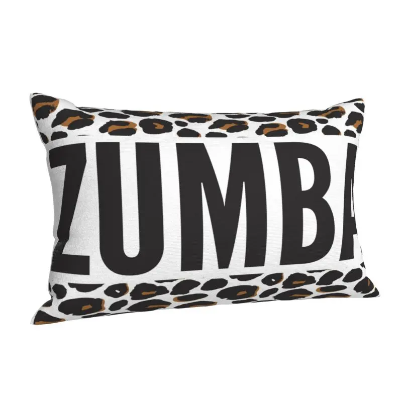 Custom Nordic Vintage Leopard Zumbas Fitness Bed Cushion Cover Polyester Pillow Case Rectangle