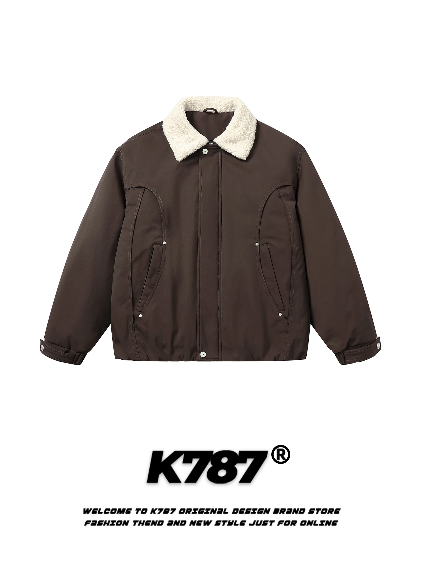 

Мужская зимняя парка K787 American Style с утеплением из белого пуха, воротником-стойкой, теплая, из полиэфирного волокна