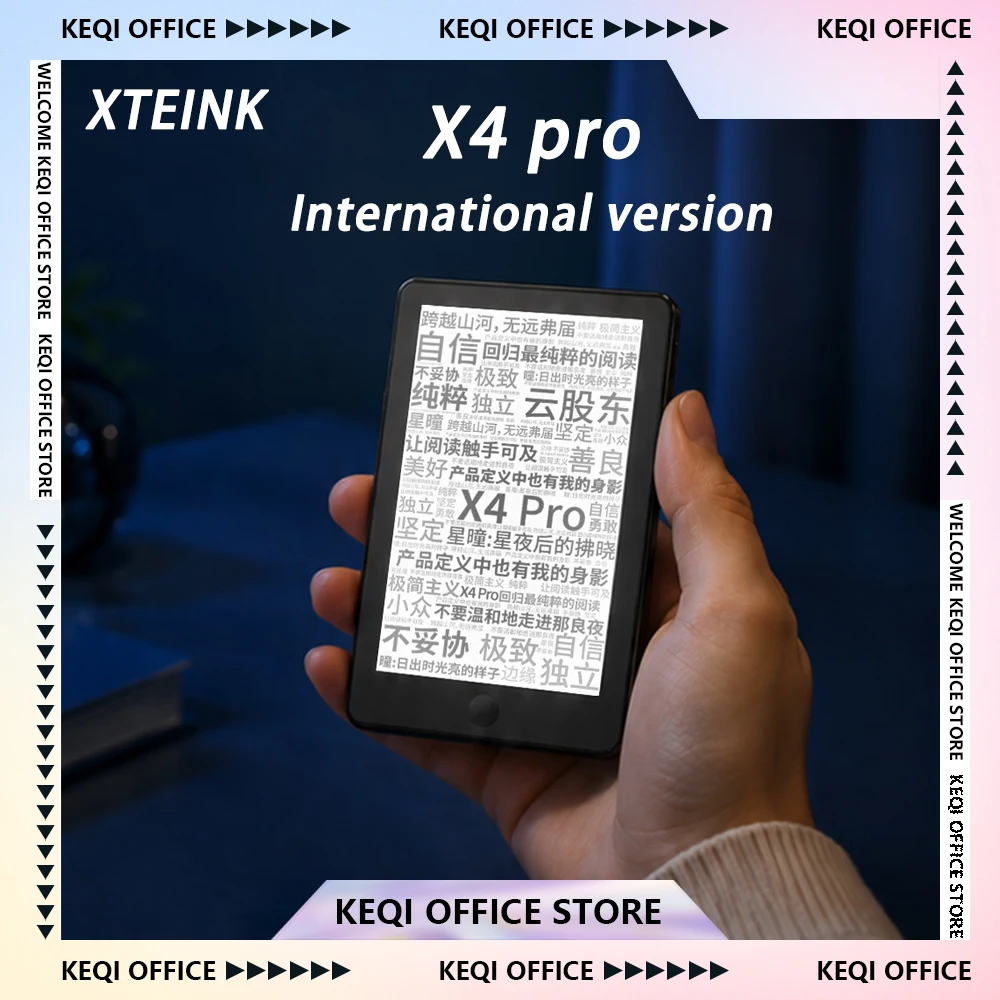 NEW XTEINK X4 Pro E-Ink Reader International Version Touch Front Light Portable Eye Protection E-Paper Pocket Mini Ebook Reader