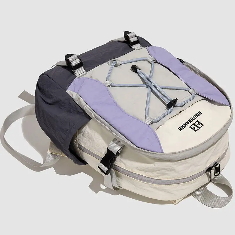 حقيبة كتف ذات سعة كبيرة وخفيفة الوزن للاستخدام الخارجي والمشي لمسافات طويلة والسفر وتسلق الجبال وحزمة ترطيب مقاومة للماء وخفيفة الوزن #4