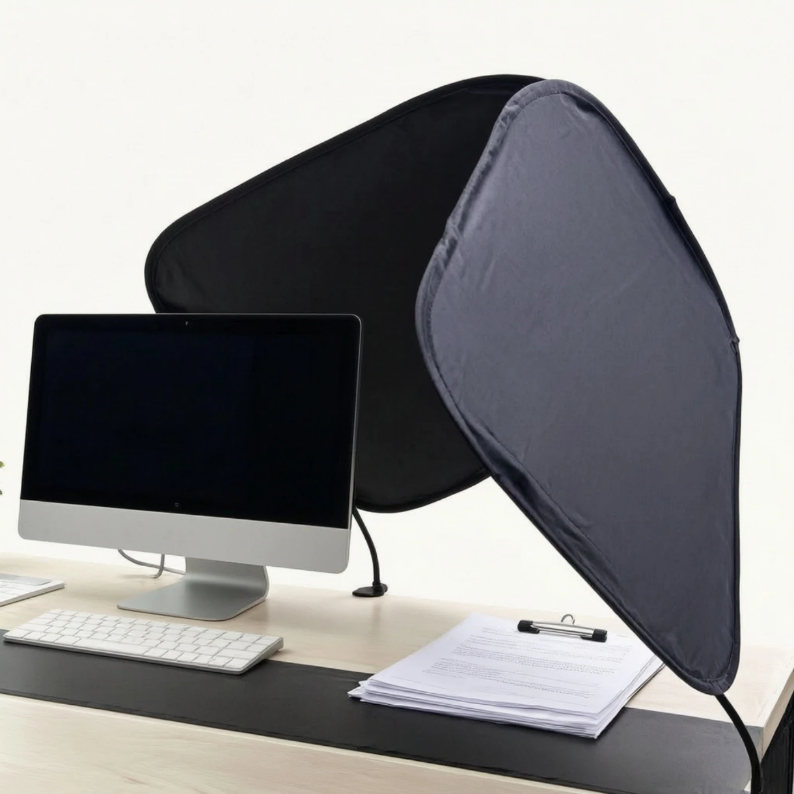 Desktop Privacy Screen with Clamps Lightweight Clamp-on Privacy Screen Foldable Office Divider Space-Saving for Students