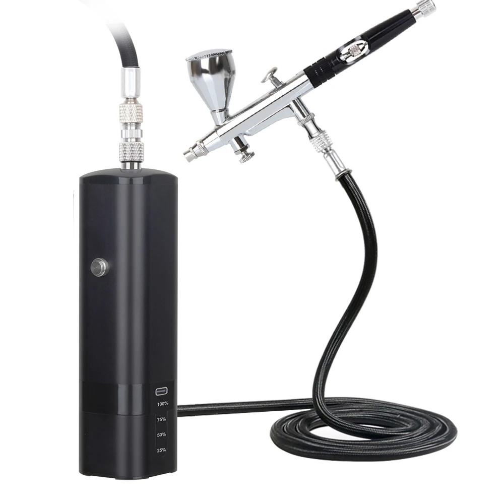 HHC New Portable Rechargeable Cordless Airbrush Kit tattoo paint makeup nail Spray Gun Pen Air Brush paint