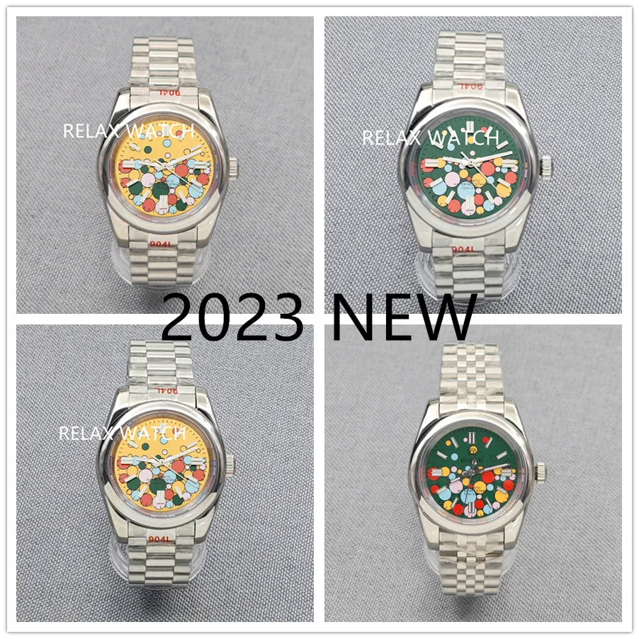 36mm 39mm Sapphire Glass 2023 New Oyster Perpetual Style Stainless Steel Watch Japanese Nh35 Automatic Mechanical Movement N3