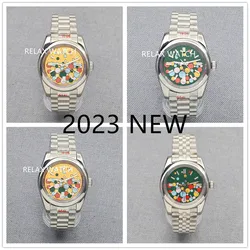 36mm 39mm Sapphire Glass 2023 New Oyster Perpetual Style Stainless Steel Watch Japanese Nh35 Automatic Mechanical Movement N3