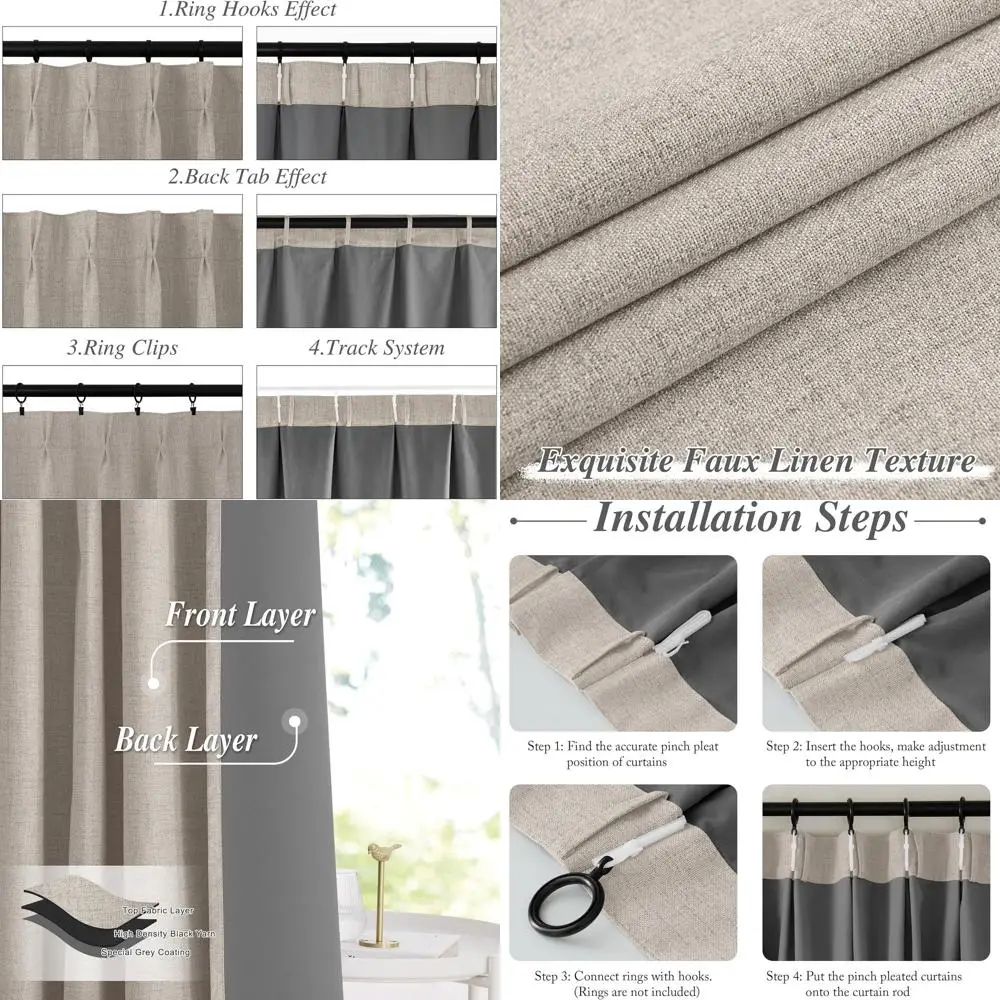 Linen Beige Pinch P…