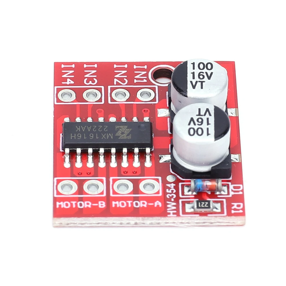 Placa controladora de controlador de Motor L298N, puente H Dual, Mini módulo de accionamiento de Motor paso a paso Dual, componentes electrónicos de velocidad PWM de marcha atrás