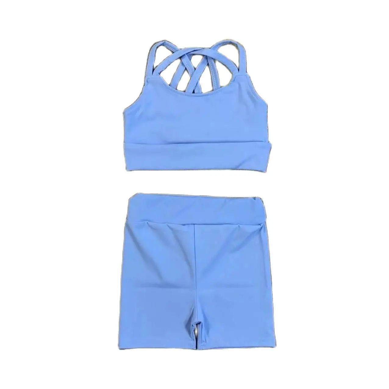 2024 Yoga sets for Girls Boutique clothing hot sale clothes 2 to 8 years children clothes cotton comfortable fitness special