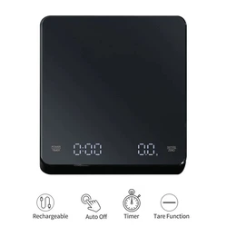 1pc Digital Scale with Timer LED Screen Espresso USB 3kg Max.Weighing 0.1g High Precision Measures in Oz/ml/g Kitchen Scale