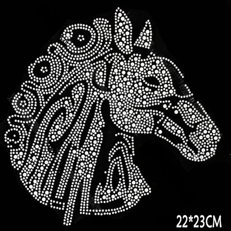 Adesivi Glitter strass Patch di trasferimento Iron-on per abbellimento di abbigliamento accessori decorativi toppe per t-shirt drago