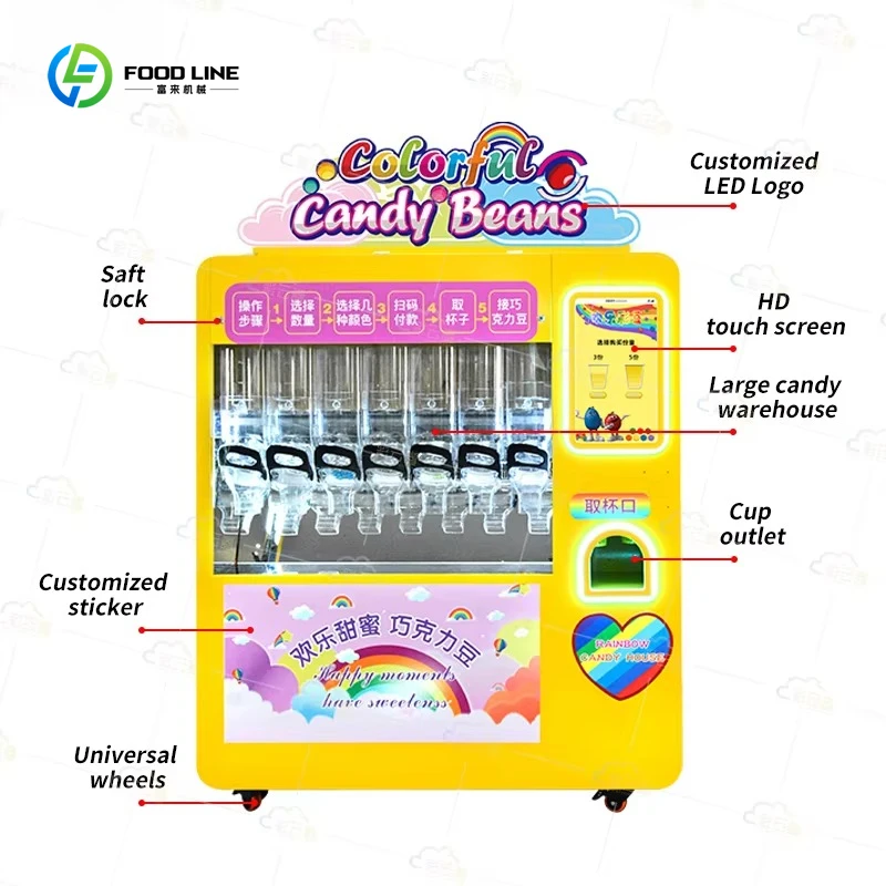 Automatenfabrik für Schokoladenzuckerbohnen, vollautomatische Lösungen für Süßigkeitenmaschinen und Spender