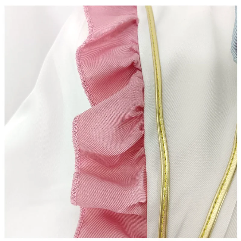 أزياء أنيمي إيما وودز التأثيرية لعبة الهوية على شكل حرف V البستاني مرحبا كيتي مجموعة فستان موحد للنساء ملابس حفلات كاواي