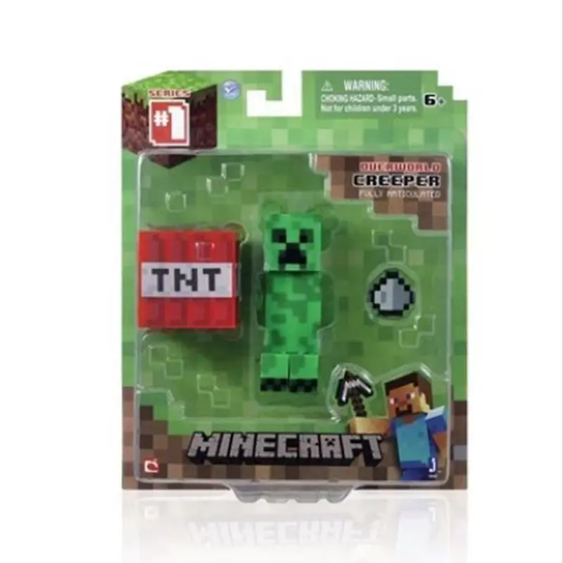 Minecrafts Steve Alex Zombie Villager Figure Model Blind Box Minecrafts Anime Figure Toy Model Collection Kids Xmas Gifts Custom