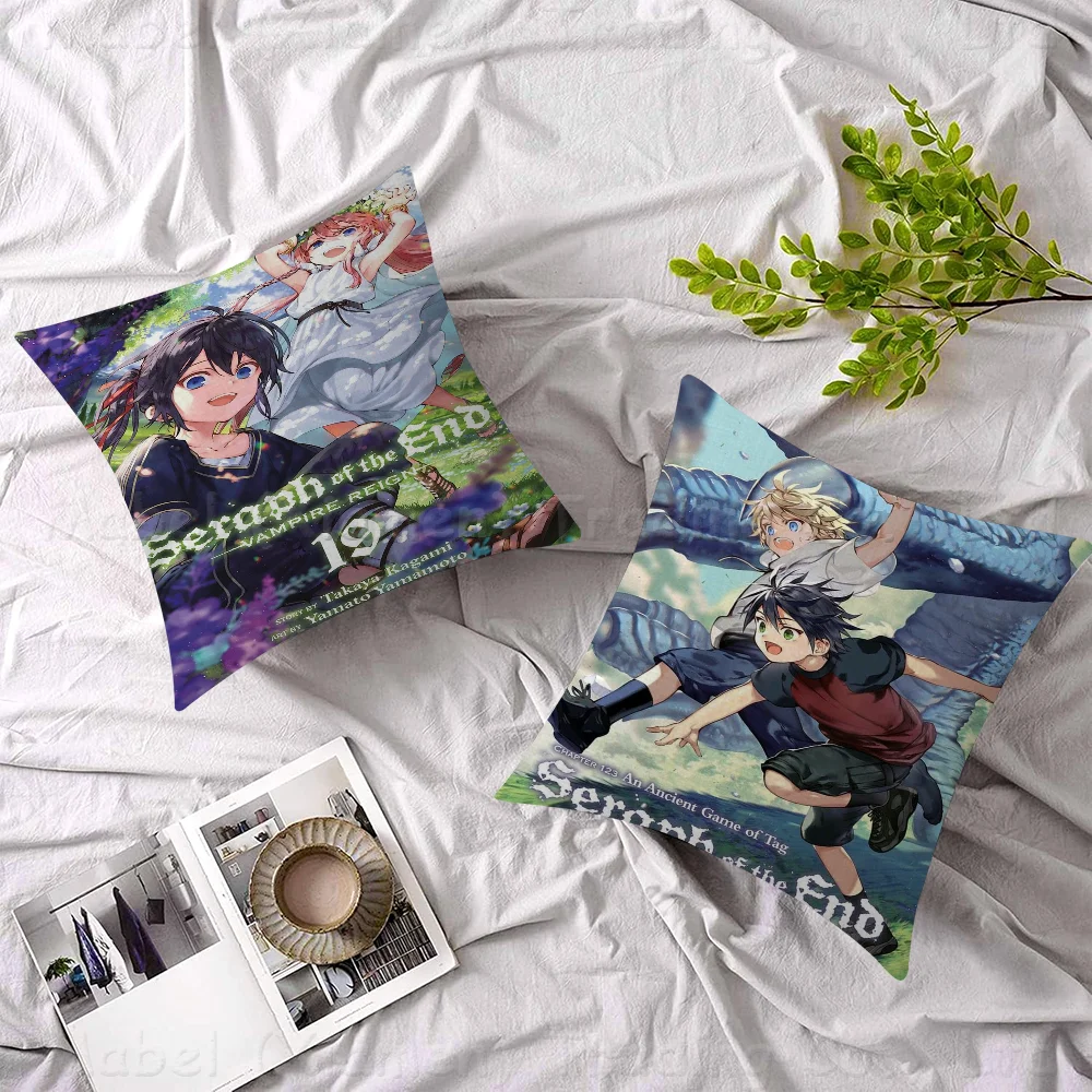 

Anime Seraph Of The End Cushion Cover Inches Farmhouse Decor Home Throw Pillow Covers For Couch Decorations