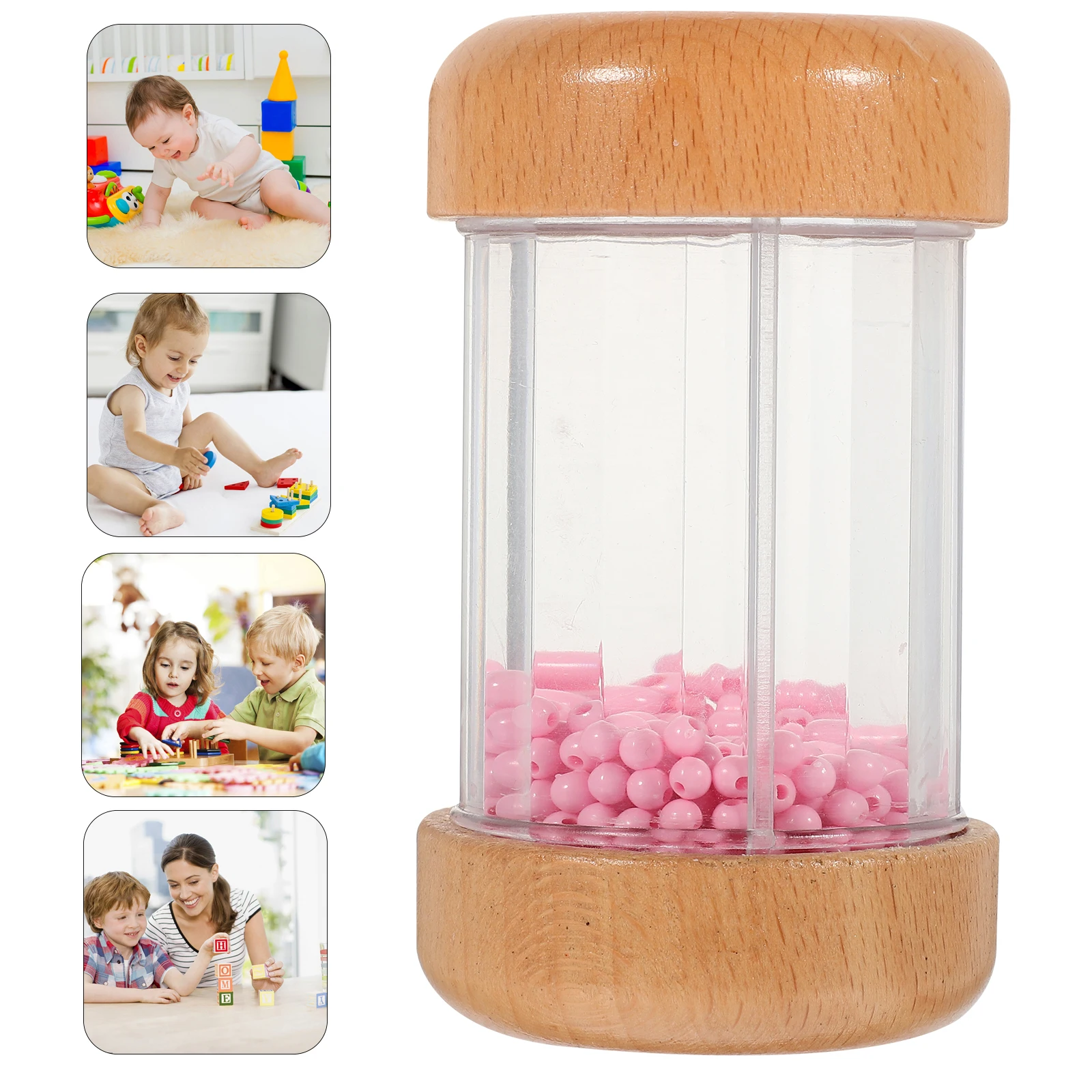 

Interactive Rainstick Rain Sound Musical Instrument Wood Plastic Durable for Kids Parent Child Play Cognitive Rain Sound