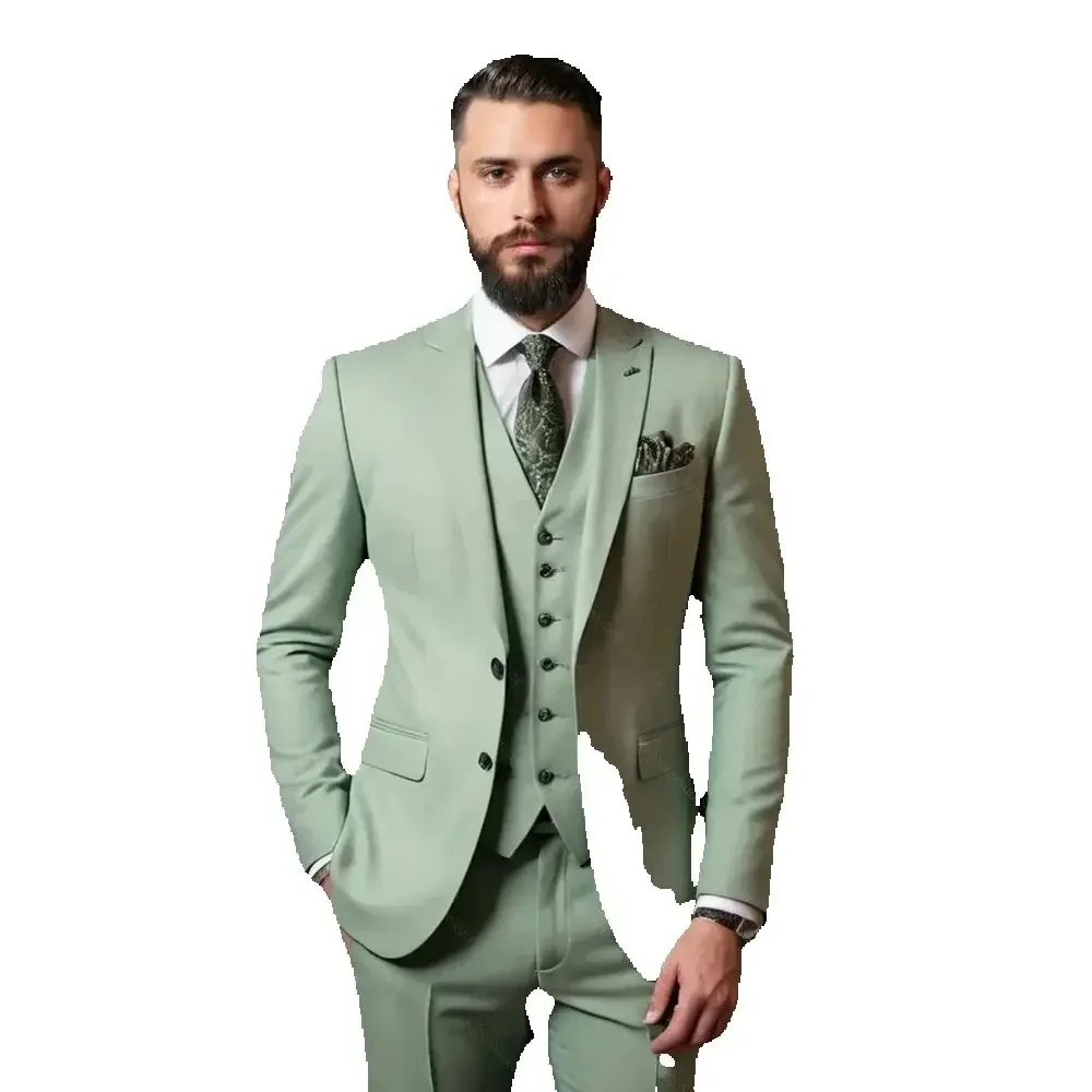 

3 Piece Men's Wedding Suit Set Suit for Men Business Casual Single-breasted business Coat for Ceremony Tailored Suits