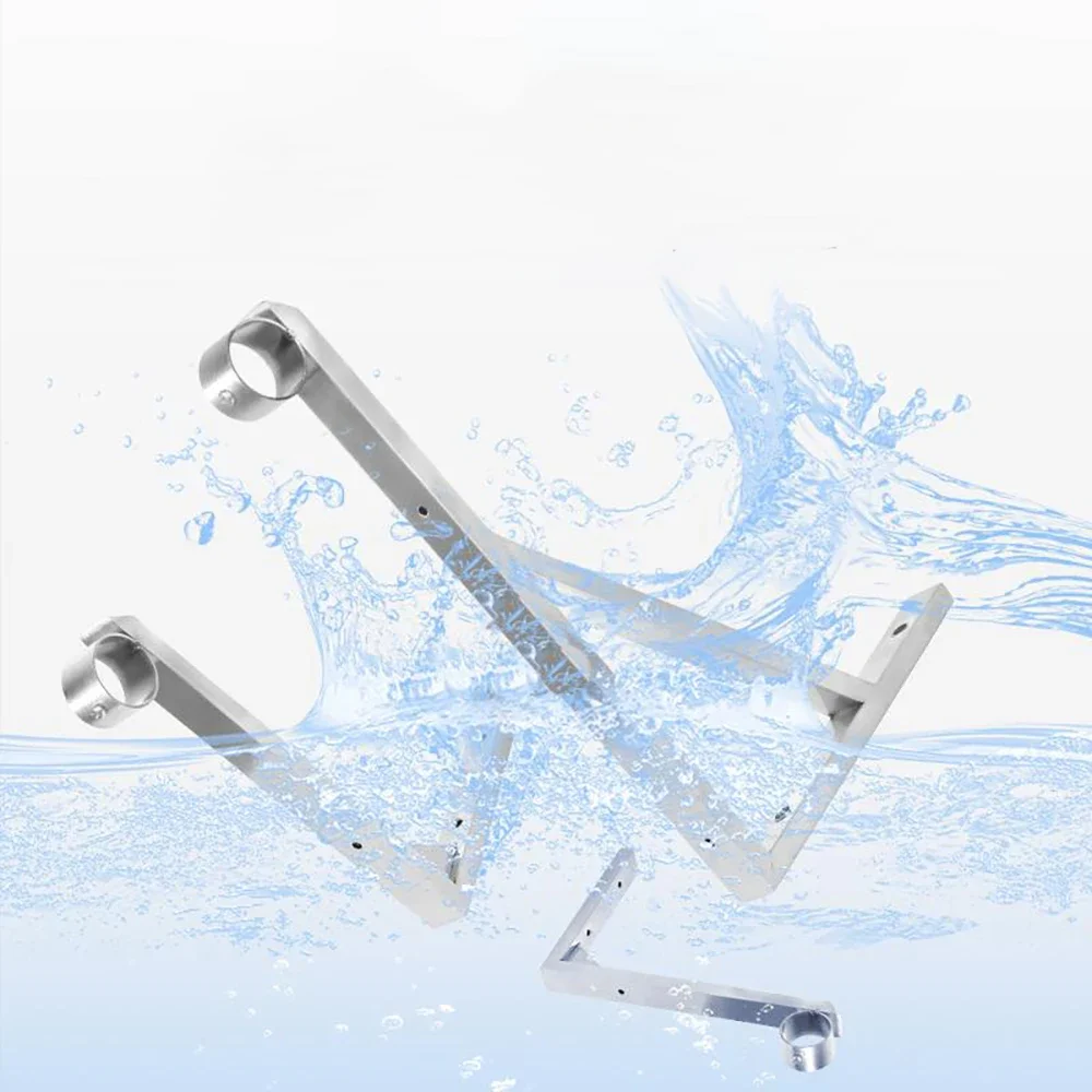 1Pcs Stainless Steel Fold Bracket Dia 25-32mm Long 35-50CM  The Clothes Drying Pole Triangular Support Fixed Hanging Rod Bracket