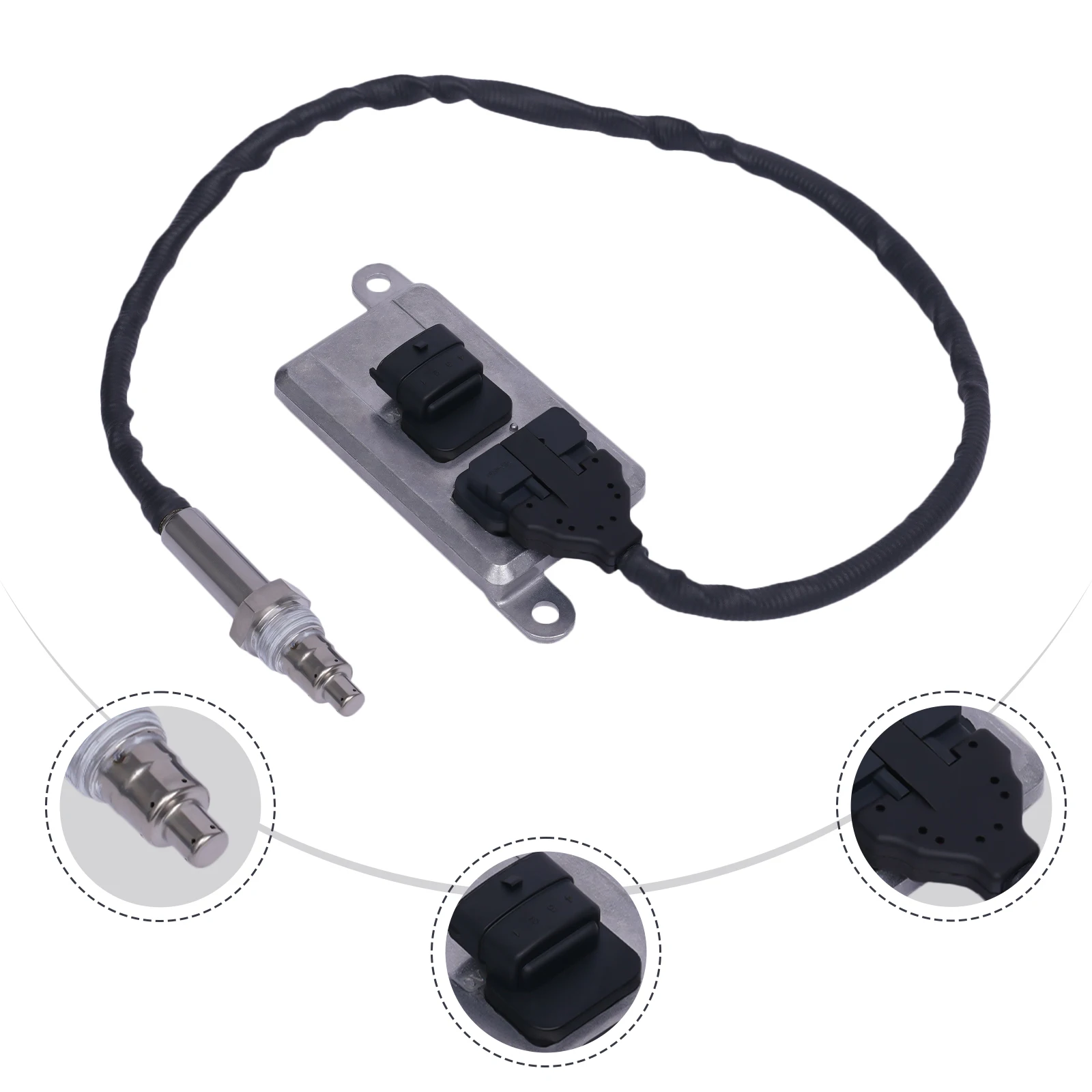 24V Nox Sensor for Volvo Renault Truck Easy to Replace Sensors with 4 Pins Environmental-friendly NOx Sensor Direct Replacement