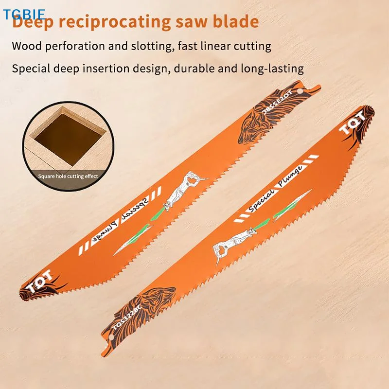 [TL]Reciprocating Saw Blade Set Sharp High Carbon Steel Teeth Heavy Duty for Wood Log Pruning Tree Trimming Yard Gardening Work