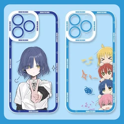 Anime Bocchi The Rock Clear Phone Case For iPhone 16 15 Pro Max 14 Plus 13 12 11 Pro XR XS X 8 7 SE 2020 Shockproof Soft Cover