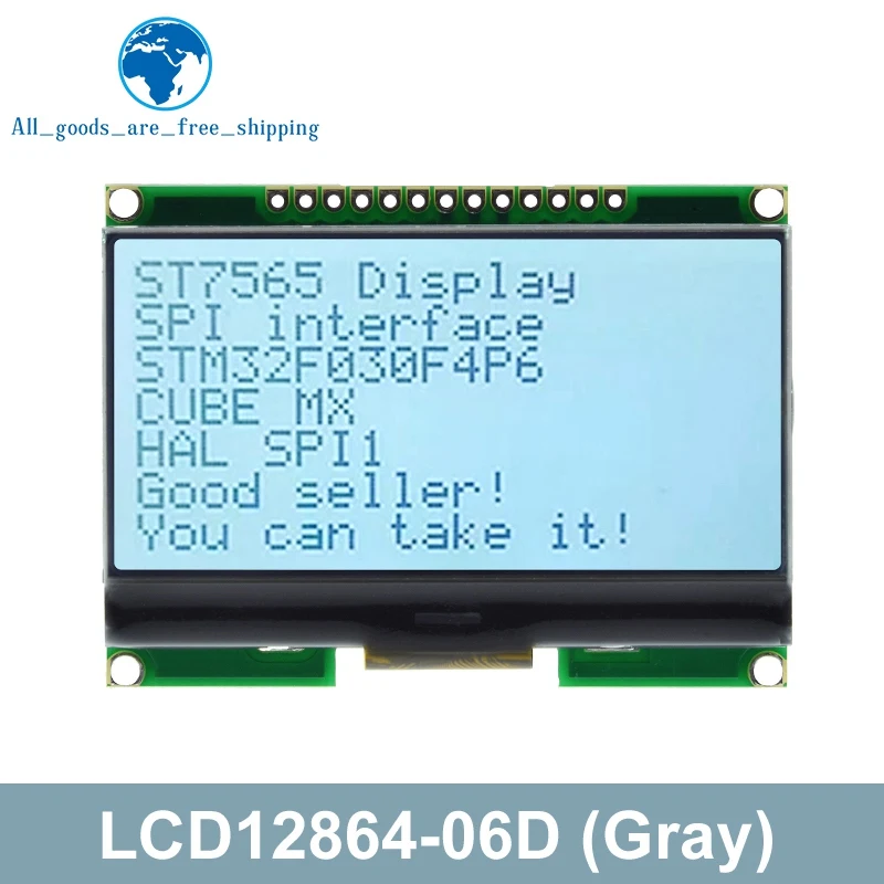 Imagem -06 - Módulo Lcd Tzt com Fonte Chinesa Tela de Matriz de Pontos Interface Spi Cog Lcd12864 1286406d 12864