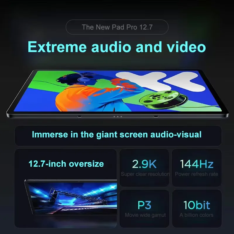 جهاز Lenovo XIAOXIN Pad Pro12.7 2025 جهاز لوحي للألعاب للدراسة المكتبية مع توصيل فائق الأبعاد 8300 2.9K 144 هرتز رمادي #3