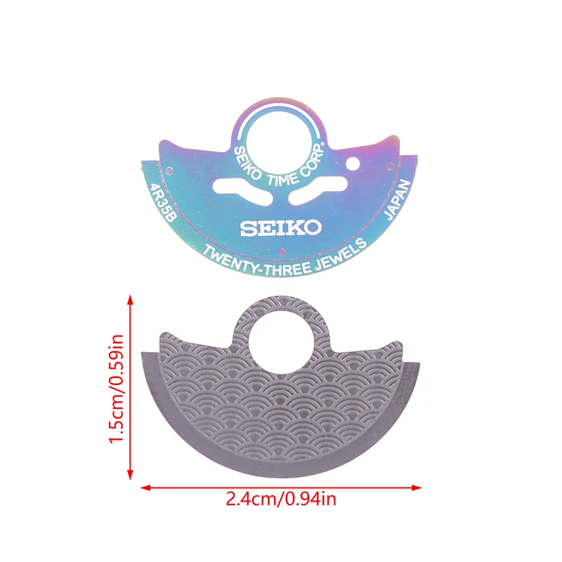 1pc NH35 Movement Watch Movement Parts NH35 To 4R35B Rotor To 4R36A Movement Automatic Hammer Patch Metal Sheet Lettering Rotor