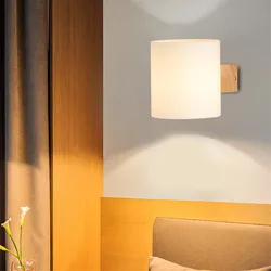Wooden Glass Wall Lamp, Modern Indoor Lighting, Bedside LED Light, Home Decor, Living Room, Bedroom, Corridor, Staircas
