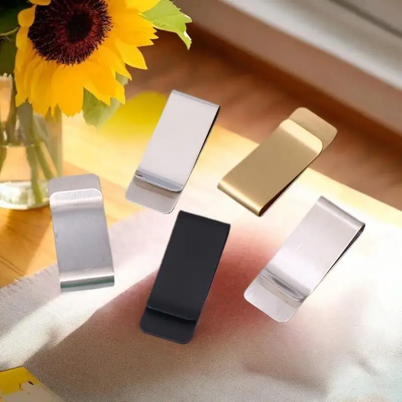 Набор из 5 компактных металлических зажимов для денег, регулируемых визитниц, идеально подходит для мужских кошельков