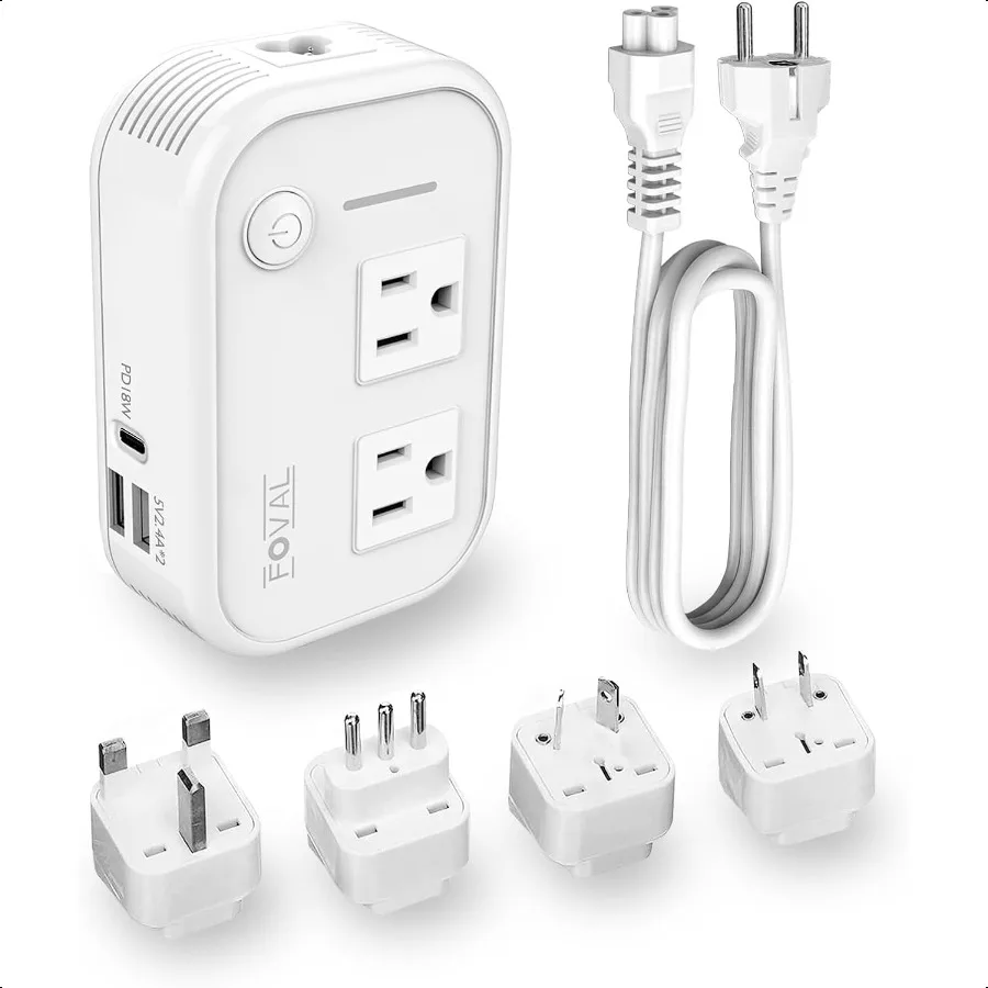 

Step Down Power Converter 230W Travel Voltage Converter 220V to 110V International Power Adapter with [Upgraded 18W PD USBC] 3