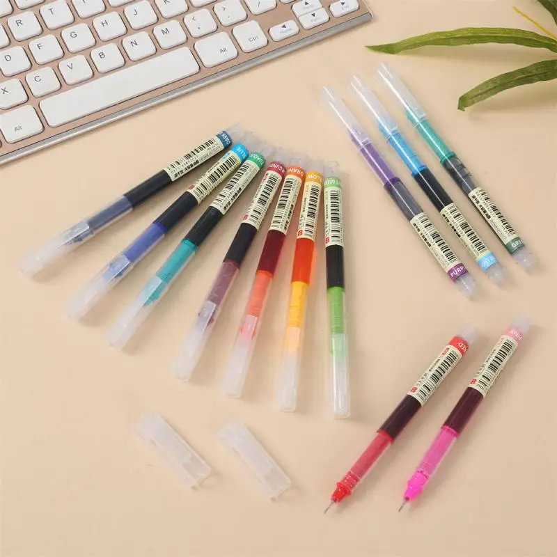 Delicate And Smooth Writing, Clear And Smooth Without Lag, Cartoon Color, High-looking, Creative Straight Liquid Gel Pen