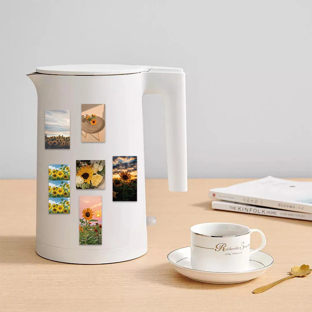 50PCS Sonnenschein Pflanzen Sonnenblumen Landschaft Handtasche Aufkleber Gepäck Notebook Telefon Wasserdicht Geschenk Handtasche Aufkleber