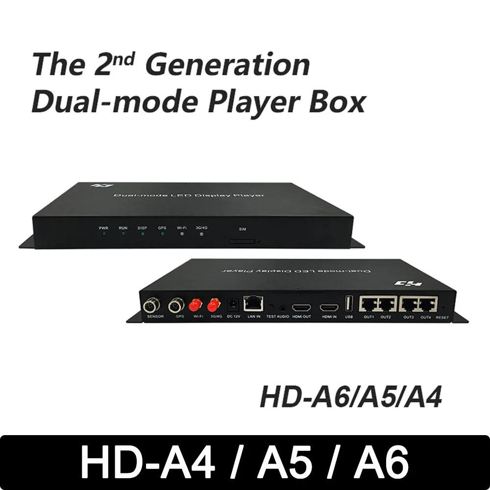 

Dual-mode LED Display Player HD-A4, A5,A6,Outdoor, indoor full color video wall LED display video control card.