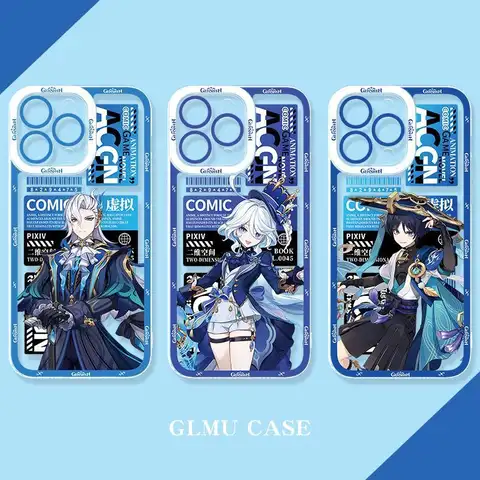 Genshin Impact Wanderer Furina Case for Iphone 16 15 Pro Max 11 12 13 14 Pro Max 16 Plus 13 Mini X XS XR 7 8 SE 2 3 Cover Funda